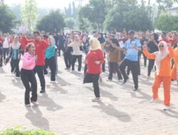 Sehat Dan Bugar! Pemkab Banyuasin Gelar Senam Pagi Bersama