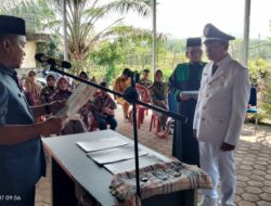 Plt Camat Rantau Bayur Rantau Bayur Resmi Lantik Pj Kepala Desa Semuntul Asnawi Mangku Alam,Sip