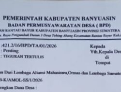 Kepala Desa Tebing Abang Menerima Surat Peringatan Ke-1 Dari BPD Desa Tebing Abang