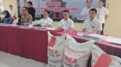 Polda Sumsel Amankan 8 Orang diduga Bisnis Ilegal Pupuk Bersubsidi