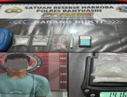 Seorang Petani nyambi Jadi Bandar di Banyuasin,Polisi Sita Barang Bukti 14,16 Gram Narkotika