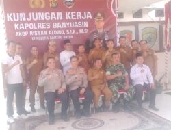 Kapolres Didaampingi PJU Polres Banyuasin Melakukan Kunjungan Kerja di Polsek Rantau Bayur