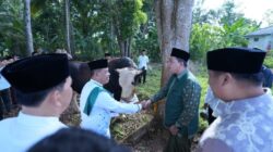 Sholat Idul Adha di Masjid Al-Amir,Bupati Banyuasin Serahkan Hewan Kurban