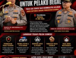 Kapolda Sumsel Instruksikan Jajaran Untuk Tindak Tegas Pelaku Kejahatan 