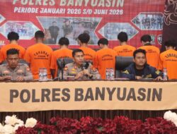 Polres Banyuasin Capaiankan Pengungkapan Kasus Periode Januari–Juni 2026