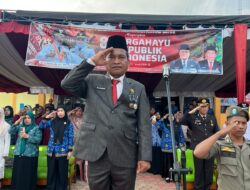 Penuh Khidmad,PLT Camat Rantau Bayur Bertindak Sebagai Inspektur Upacar HUT ke-81 RI