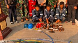 Polsek Banyuasin I Ungkap Pencurian Kabel Pertamina, Tiga Pelaku Diamankan