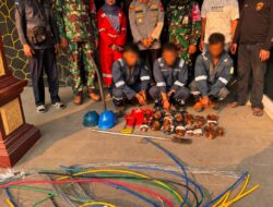 Polsek Banyuasin I Ungkap Pencurian Kabel Pertamina, Tiga Pelaku Diamankan