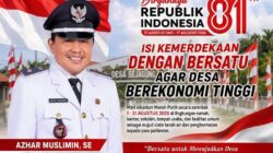 Kades Sejagung,”Isi Kemerdekaan Dengan Bersatu Agar Desa Berekonomi Tinggi”