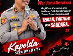Kapolda Sumsel Apresiasi Peran Media Dorong Kolaborasi untuk Sumsel yang Aman dan Kondusif
